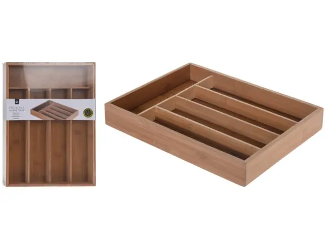 Θήκη για Μαχαιροπίρουνα Εxcellent Houseware ξύλινη, με διαστάσεις 36x26x5cm 784230230 2