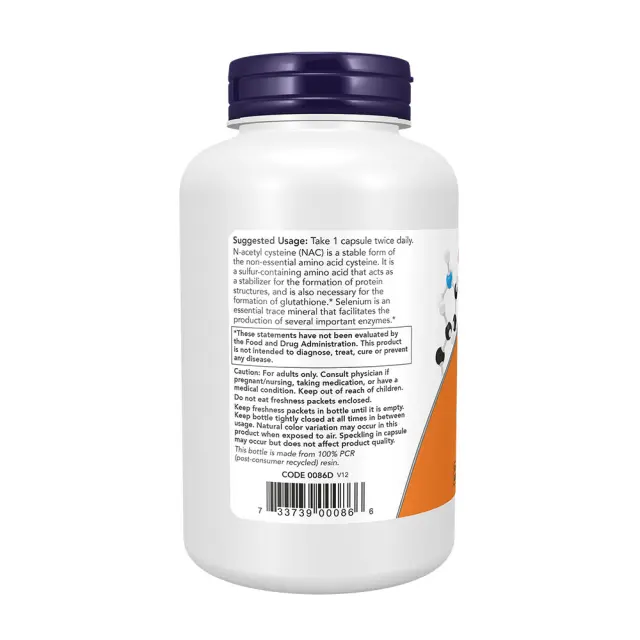 Now Foods NAC 600 mg Veg Capsules 250 Veg Capsules 3