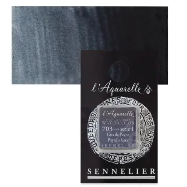 Χρώμα Ακουαρέλας Sennelier l Aquarelle Half Pan - 703 Payne s Grey
