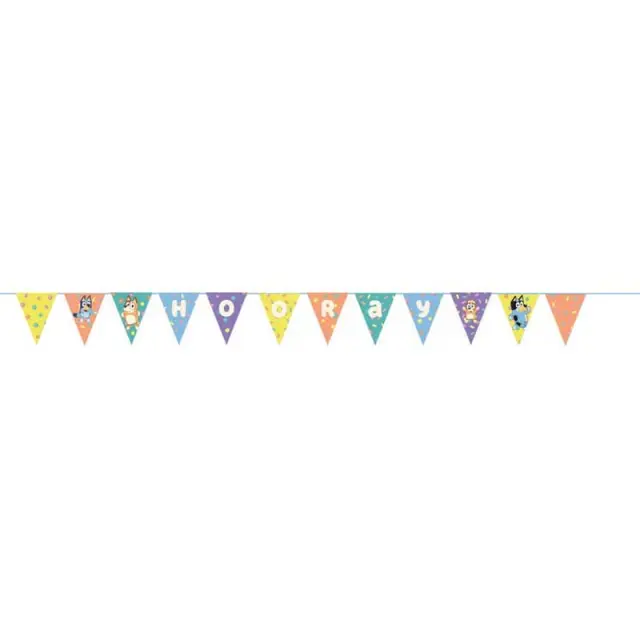 Bluey Hooray Paper Falg Banner / 185 cm
