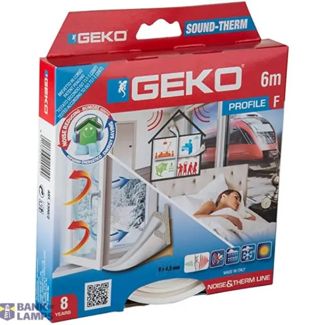 Sound and draught excluder white 6m 3300/2 GEKO