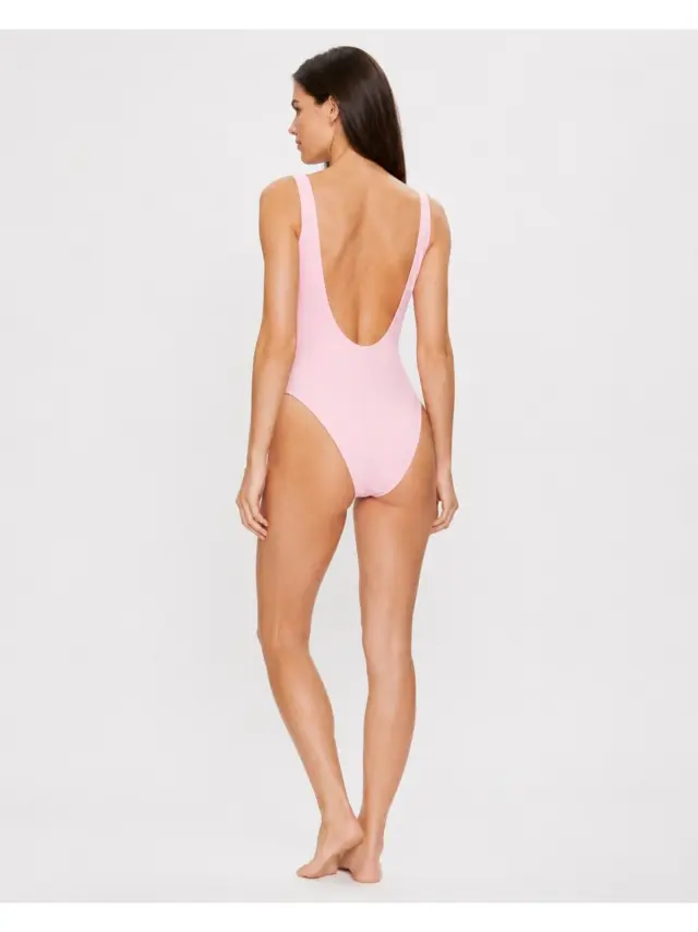 Juicy Couture Retro Devina Γυναικείο Ροζ Ολόσωμο Μαγιό με Logo Print - M 3