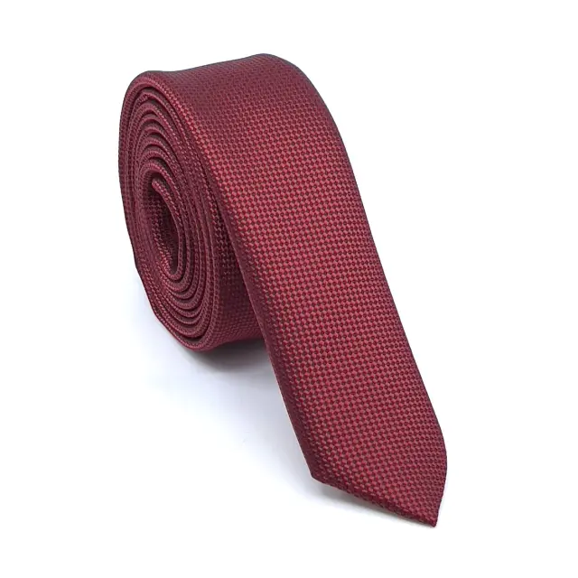 Κόκκινη Γραβάτα Slim 4,5 cm Σετ με Μαντηλάκι