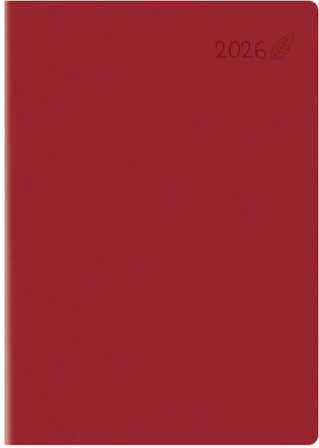 Ημερήσιο Ημερολόγιο 2026 14,5x20,5cm Shiro Flat Κόκκινο / 6892S.010 (Θεοφύλακτος)