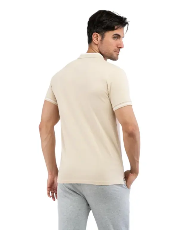 Cavalli Class - Ανδρική Μπλούζα Κοντομάνικη Polo Πικέ TXT64RKB002-03528 Μπέζ 2