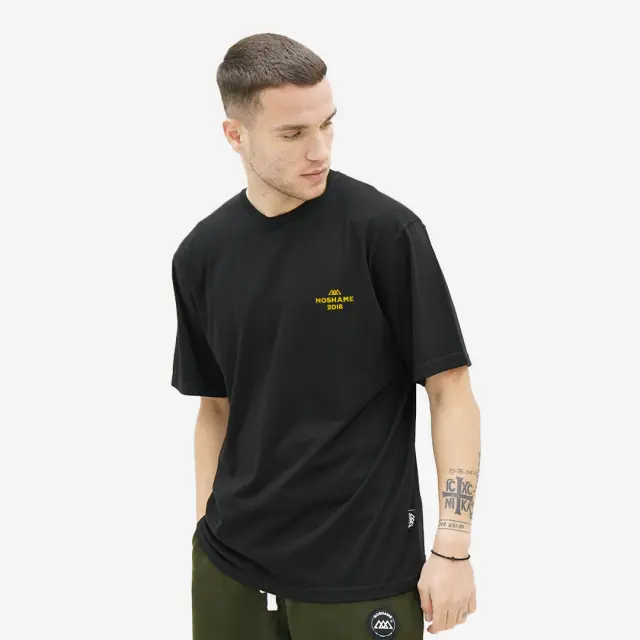 T-shirt Noshame® Μαύρο Oversized Enjoy the process - 122548 - XXL 2