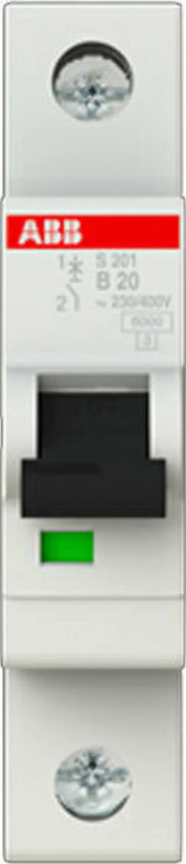 S201-B20 Miniature Circuit Breaker - 1P - B - 20 A