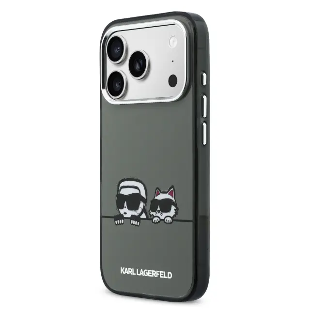 Karl Lagerfeld IML K&CH Heads Logo MagSafe Case for iPhone iPhone 17 Pro Black 2