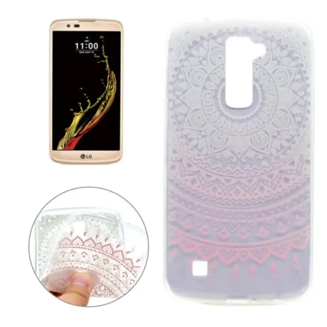 Θήκη TPU LG K10 Διάφανη Κέντημα OEM 3