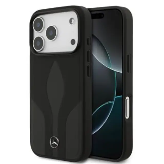 Mercedes Leather The Move MagSafe Case for iPhone 17 Pro Black