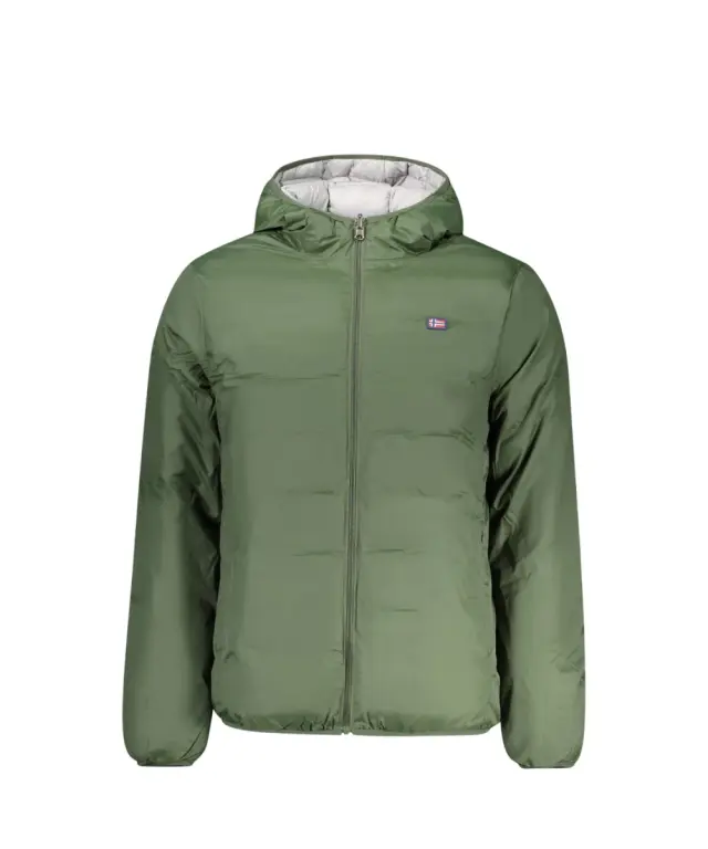 Norway Nautical School - Ανδρικό Χειμωνιάτικο Μπουφάν Reversible Puffer 859155-ARMY Πράσινο/Γκρι