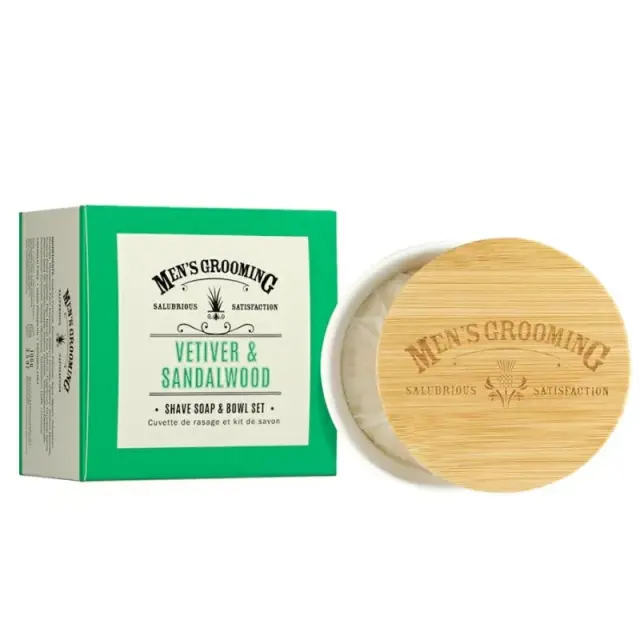The Scottish Fine Soaps Men’s Grooming VETIVER & SANDALWOOD Shave Soap & Bowl Set Σαπούνι ξυρίσματος και βάζο 3