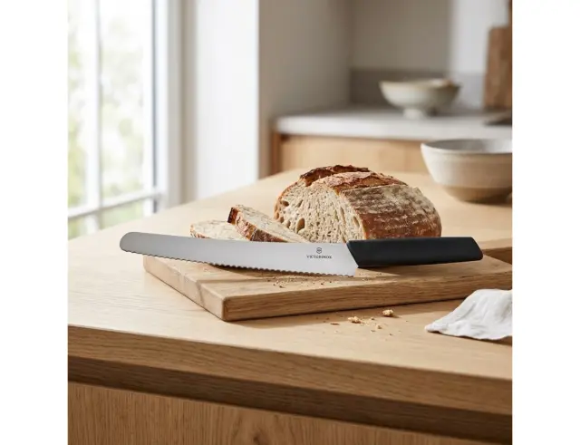 Μαχαίρι Ψωμιού - Ζαχαροπλαστικής Victorinox Swiss Modern με μήκος λεπίδας 26cm - Black6.9073.26WB