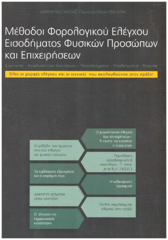 Μέθοδοι φορολογικού ελέγχου εισοδήματος φυσικών προσώπων και επιχειρήσεων