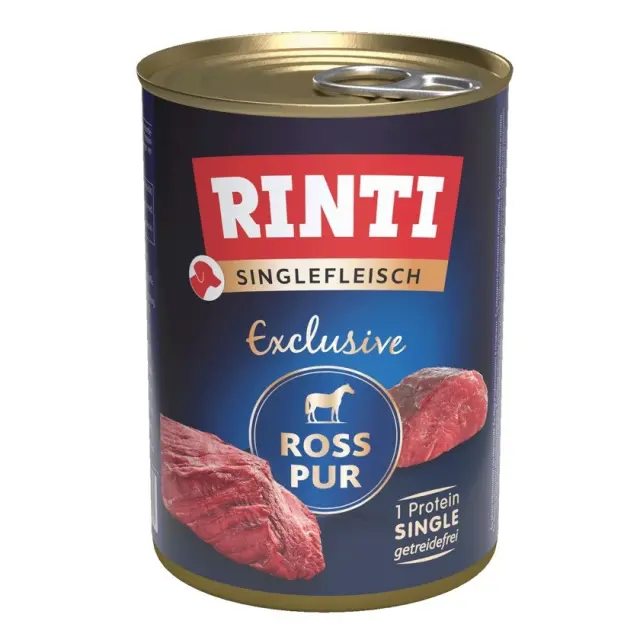 RINTI Singlefleisch Exclusive Horse - wet dog food - 400g