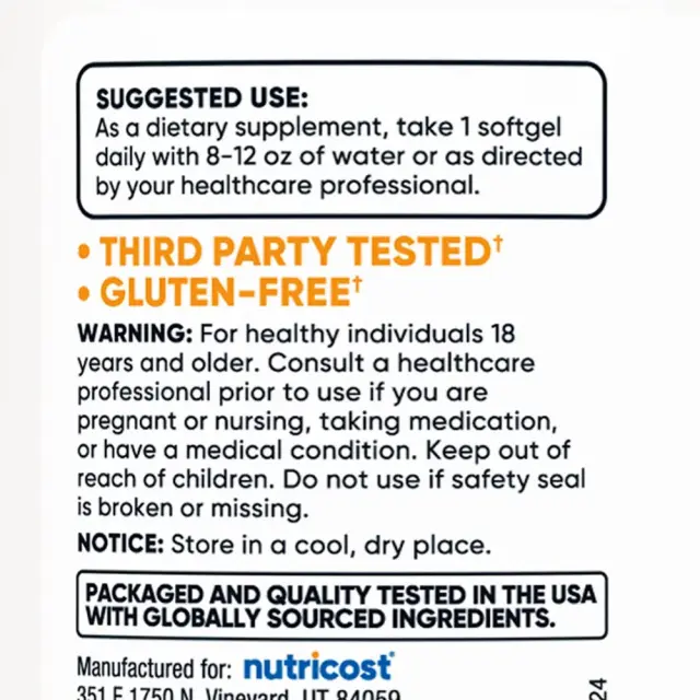 Nutricost Biotin with Coconut Oil 10,000 mcg 3