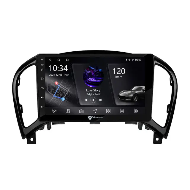 VenCore Οθόνη Multimedia Android 15 9" PX5S Octa-Core 2GB/32GB IPS με Πρόσοψη, CarPlay, Android Auto και Υποστήριξη Κάμερας 360° για Nissan Juke 2010-2019 – Μαύρη (3236-10005-0755B) 2