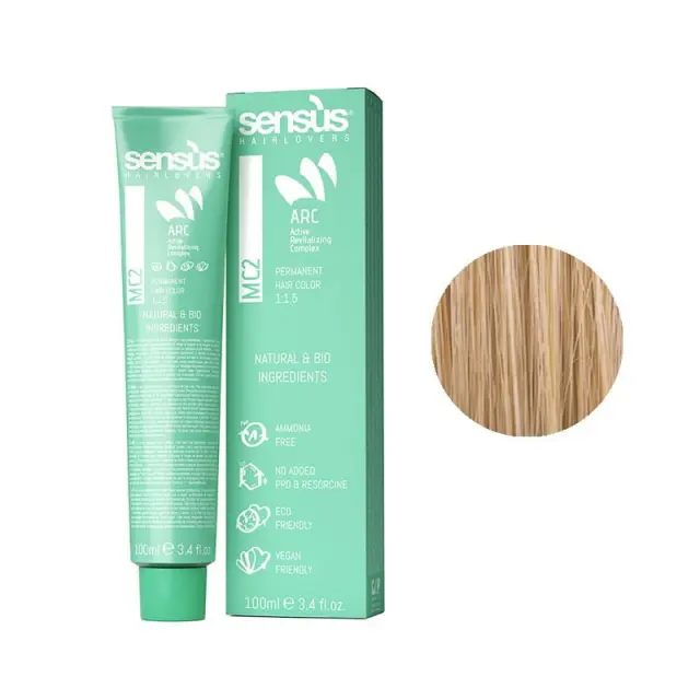 Sensus MC2 Permanent Hair Color 10.3 Platinum Golden Blonde 100ml - (μόνιμη βαφή χωρίς αμμωνία πλατινέ ξανθό ντορέ)