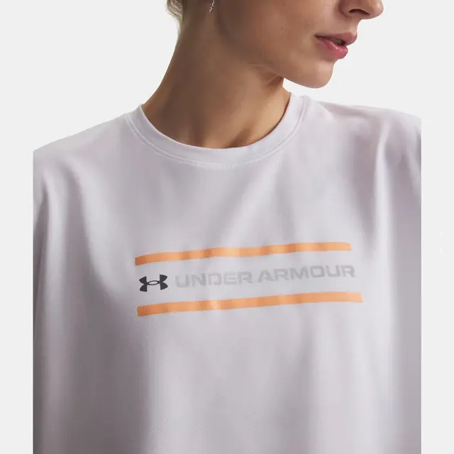 Under Armour Tech Branded Crop T-Shirt (6009987-100) - Λευκό 2
