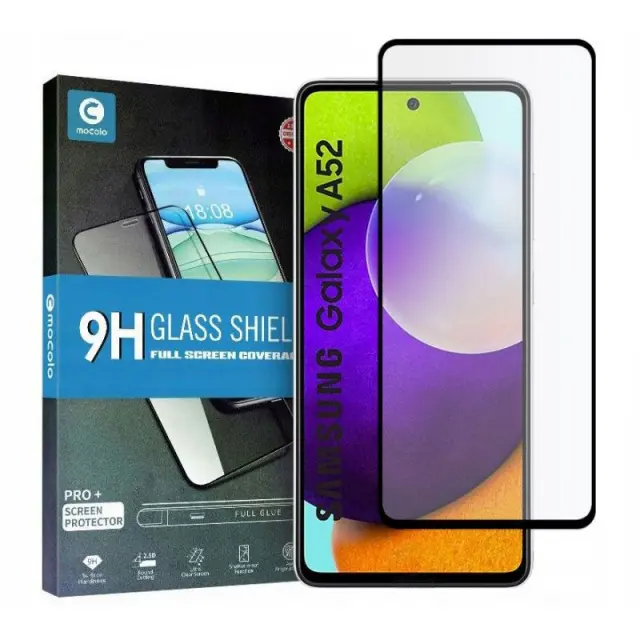 Mocolo® Προστατευτικό τζάμι TG+ Tempered Glass 9H για Samsung Galaxy A52 5G - Mαύρο