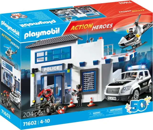 Playmobil Αστυνομικό Τμήμα Με Περιπολικό Και Ελικόπτερο (71602) 2