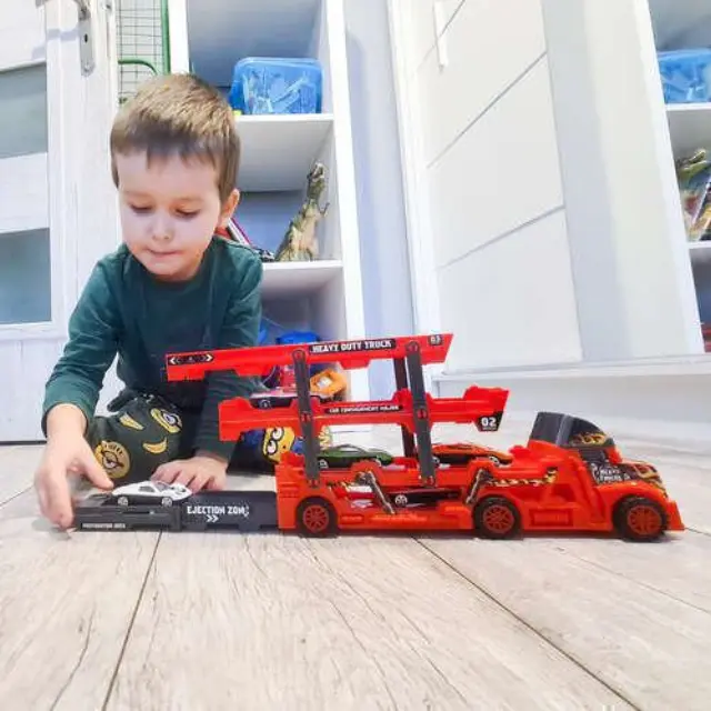 Σετ φορτηγό εκτοξευτήρας με 6 αυτοκίνητα die cast Kruzzer 2