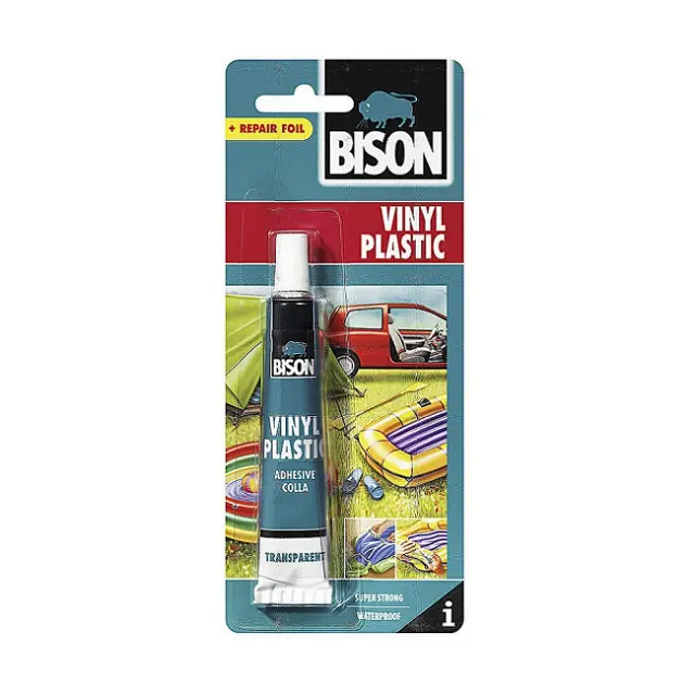 Bison vinyl Plastic Κόλλα για επισκευή αντικειμένων από βινυλίο (μαλακό PVC) Σωληνάριο 25 ml blister / 88.66413 2