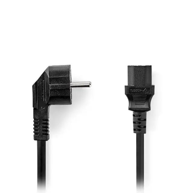 Καλώδιο τροφοδοσίας Schuko αρσ. σε γωνία 90° - IEC-320-C13 θηλ., 3.00m. 2