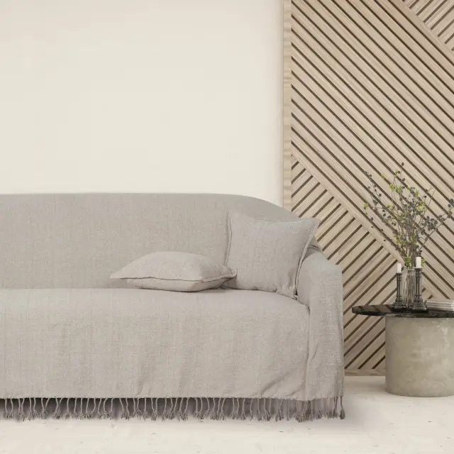 Ριχτάρι Τριθέσιο 180x300 Das Home 0272 Light Grey 100% Chenille