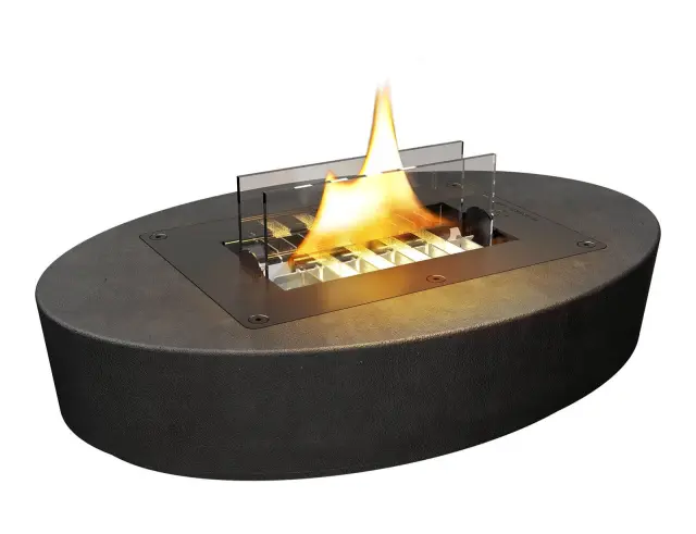 Επιτραπέζια Εστία Φωτιάς Carnation Tenderflame με διάρκεια καύσης 4 - 5 ώρες, χωρητικότητα δεξαμενής 500ml και διαστάσεις 32x22x7cm - Black TF-0609002