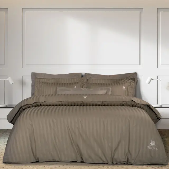Σετ Σεντόνια 270Χ280 King Size Χωρίς Λάστιχο Cotton Premium Greenwich Polo Club 2156 Χακί
