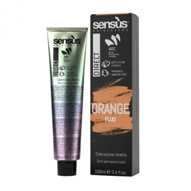 Sensus Direct Fluo Orange 100ml - (άμεση βαφή σε πορτοκαλί χρώμα που φωσφορίζει)