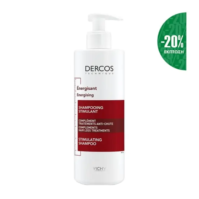 Vichy Dercos Energy+ Δυναμωτικό Σαμπουάν Κατά της Τριχόπτωσης, με Aminexil και Νιασιναμίδη Promo -20%, 400ml