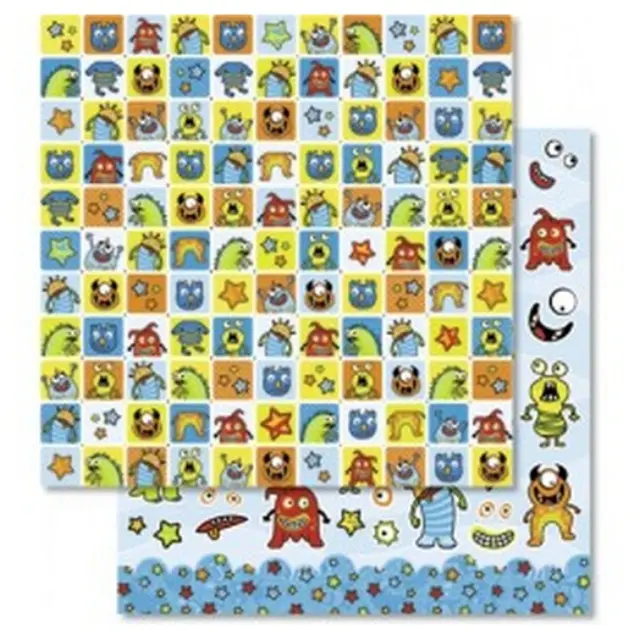 Χαρτί Scrapbooking Ursus με Glitter 30,50x30,5cm , Monster