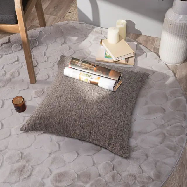 Μαξιλαροθήκη Valley 11 Coral Grey TEORAN 65x65cm δαπέδου με γέμιση 2