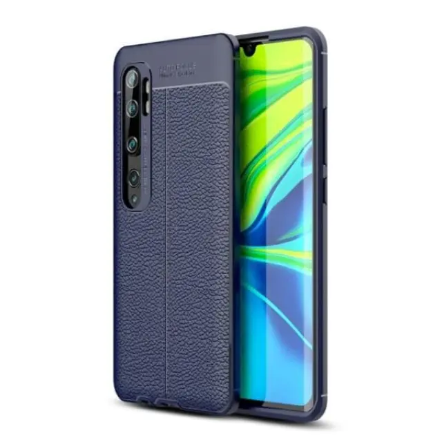TPU Κάλυμμα Πλάτης Litchi για Xiaomi Mi Note 10/ Mi Note 10 Pro - Μπλε