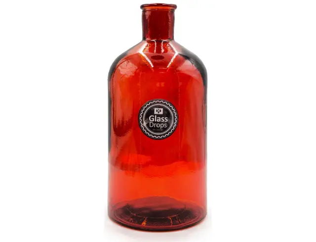 Διακοσμητικό Μπουκάλι Glass Drops Retro (5711DB343) Aπό 100% ανακυκλωμένο γυαλί, Xωρητικότητας 2.6L, Διαστάσεων Ø 13.5 x Υ 28 cm, Pumpkin 5711DB343 3