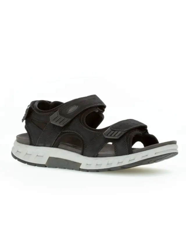 Pius Gabor Πέδιλα Ανδρικό δέρμα Nubuck Μαύρο PGA/800410 01-BLACK 2