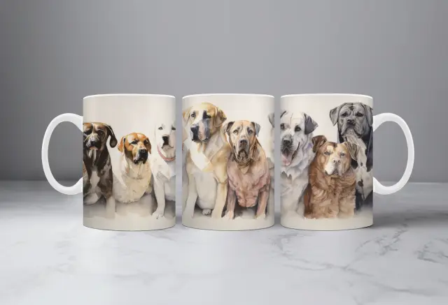 Κούπα dogs 1Κούπα κεραμική 330ml λευκη με συσκευασία δώρου " (DOGS 05)