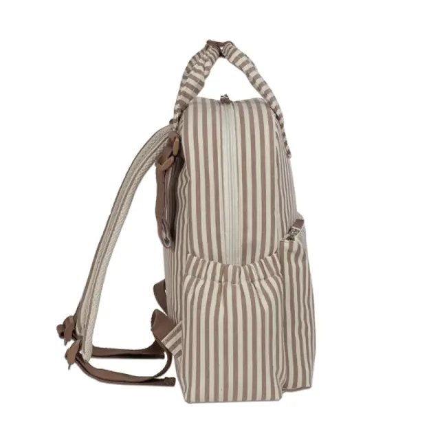 Walking Mum: Τσάντα Αλλαξιέρα Backpack Praline Strips Moka 2