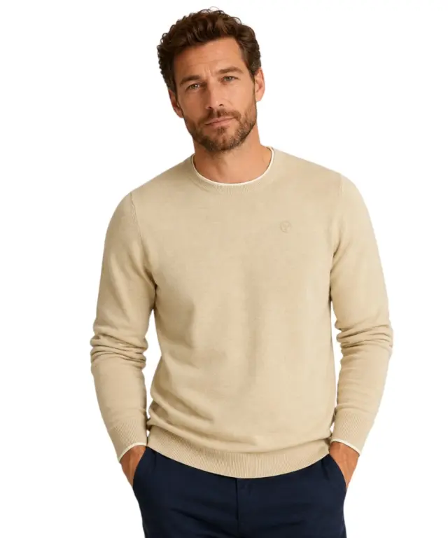 North Sails- Ανδρικό Πουλόβερ Crew-neck sweater 699227-000-0124 Μπεζ 3