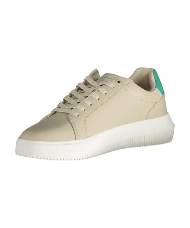 Calvin Klein - Cupsole Mono Lth Ανδρικά Chunky Sneakers YM0YM00681-0H8 Μπεζ 3