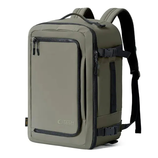 Σακίδιο Πλάτης Tech-Protect Defender S50 20L για Ταξίδια και Χειραποσκευή - Πράσινο Ελιάς