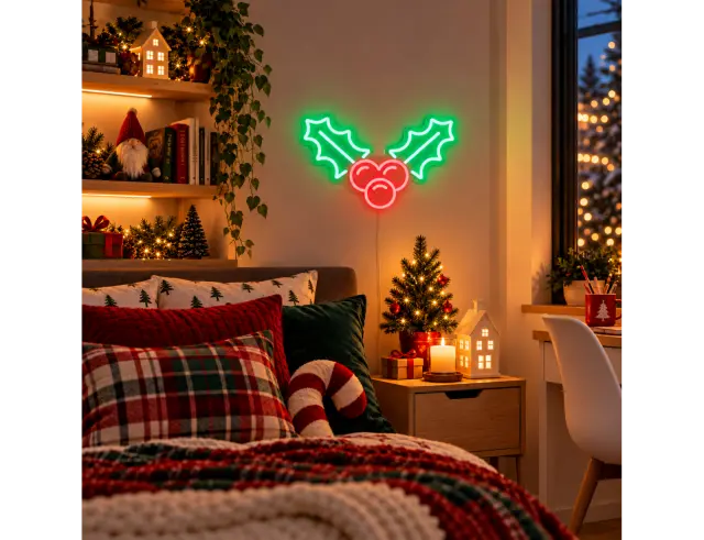 Διακοσμητικό Φωτιστικό Neon Holly Luca Lighting με Dimmer και διαστάσεις 21.5x1.5x33cm - USB 1167141