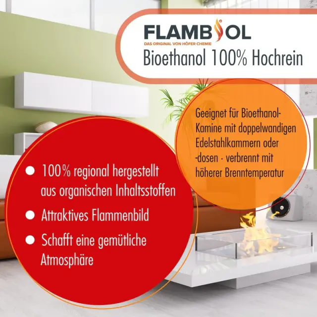Βιοαιθανόλη 100% 10 λίτρα Hofer Chemie 2