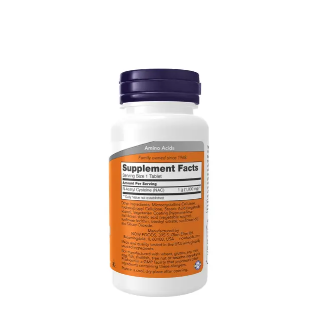 Now Foods NAC - Acetyl-Cysteine 1000 mg 60 Tablets 2