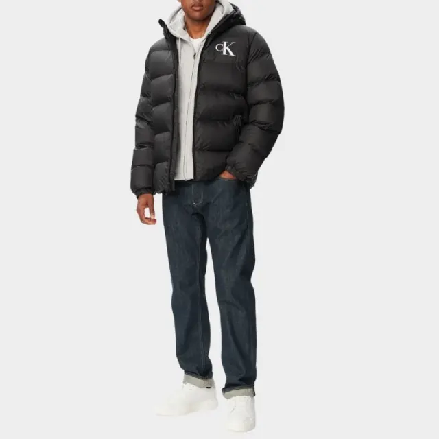 Calvin Klein - Ανδρικό Μπουφάν Ls Ltwt Nylon Padded Hooded Puff LV04RG513G-UB1 Μαύρο - 3XL 2