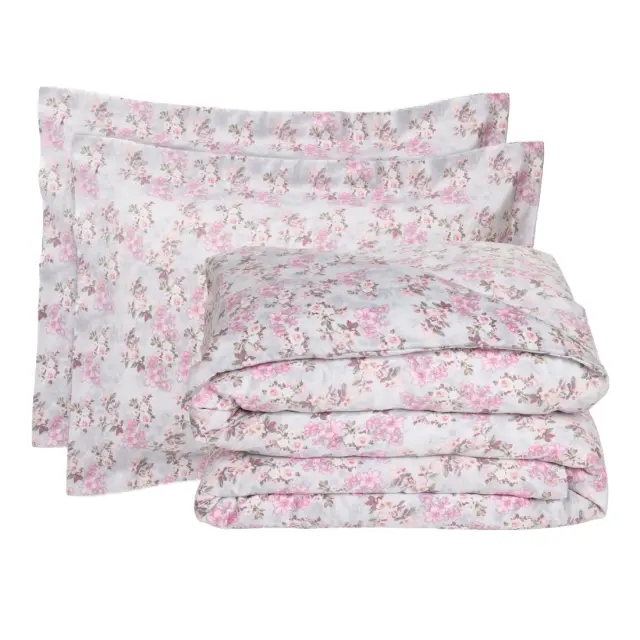 Σετ Σεντόνια 260x280 King Executive Das Home 1724 Grey-Pink Χωρίς Λάστιχο100% Βαμβακοσατέν 3