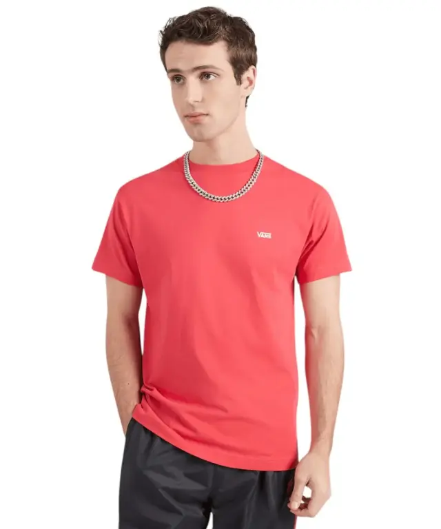 Vans - Ανδρικό T-shirt Κοντομάνικο Left Chest SS VN000R9X-FO9 Κόκκινο - M