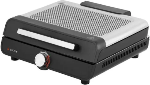 Ninja GR101EU Sizzle Επιτραπέζια Ηλεκτρική Ψησταριά Λείας και Αυλακωτής Πλάκας 1450W με Καπάκι και Ρυθμιζόμενο Θερμοστάτη 37x28εκ. 2